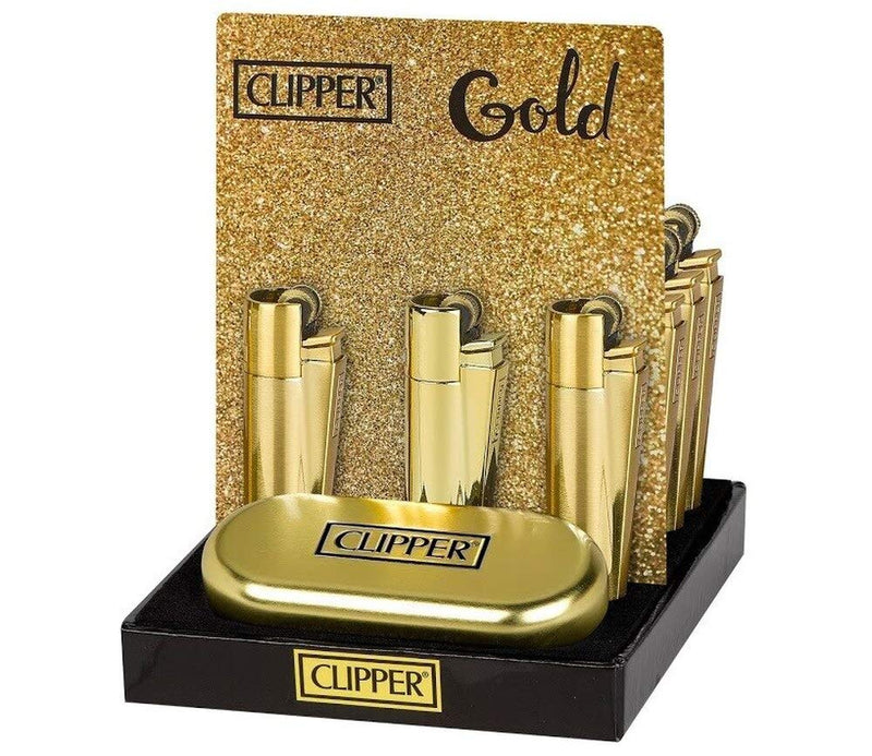 Load image into Gallery viewer, Buy Clipper Metal Lighter (Gold) Online | Slimjim India 
