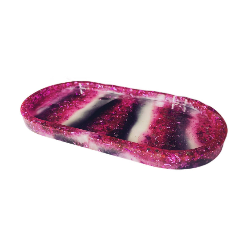 Load image into Gallery viewer, Buy Confetti Rolling/Trinket Tray - Pink, White &amp; Purple | Slimjim India 
