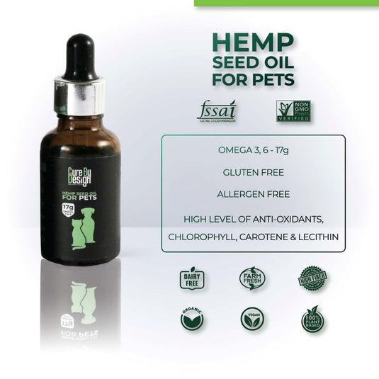 Buy Cure By Design - Hemp Seed Oil For Pets | Slimjim India