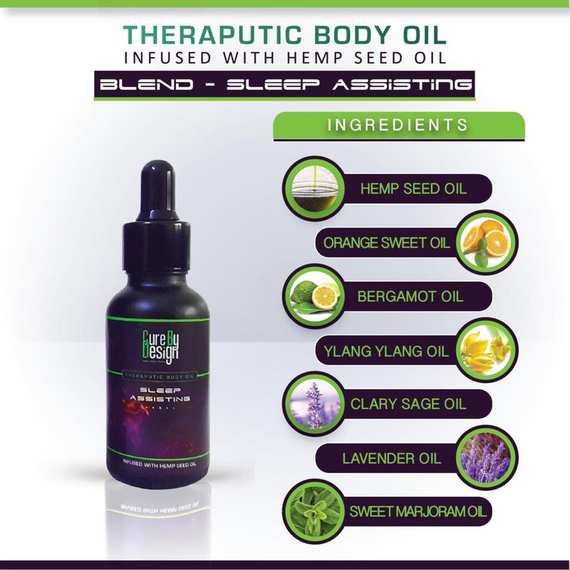 Load image into Gallery viewer, Buy Cure By Design Therapeutic Body Oil for Sleep Assisting from Hempivate 
