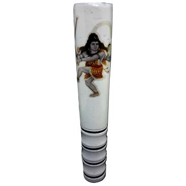 Dancing Shiva - Clay Chillum (6 inches) Paraphernalia Chile Pipes 