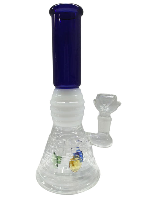 Frosted Honeycomb Percolator (8.5 Inches) Glass Glass Factory Blue 