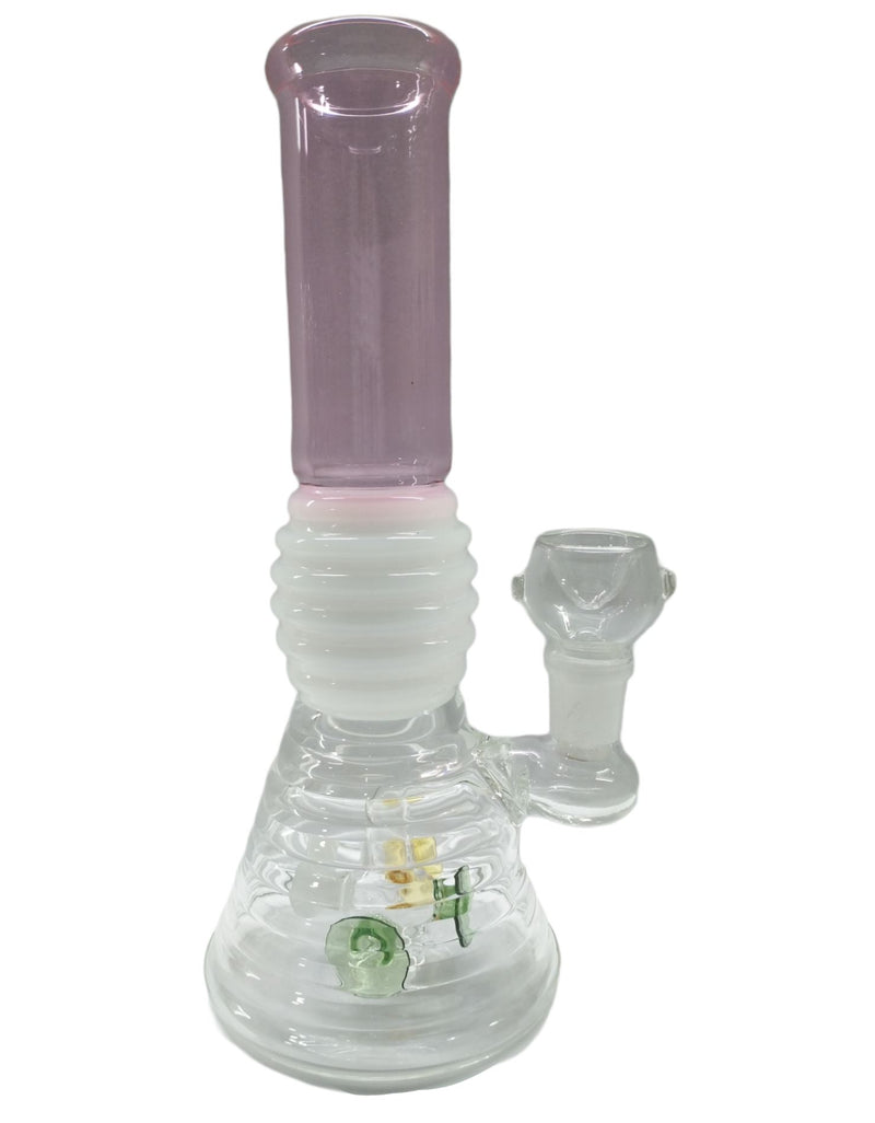 Load image into Gallery viewer, Frosted Honeycomb Percolator (8.5 Inches) Glass Glass Factory Pink 
