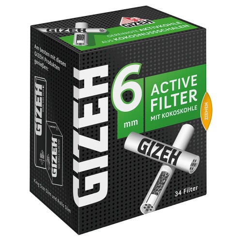 Buy Gizeh Black Active Charcoal Filters (6mm) from Slimjim India
