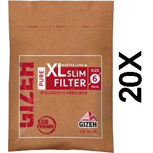 Gizeh Pure Brown Filter Cotton Tips - Box Of 10 Paraphernalia gizeh 