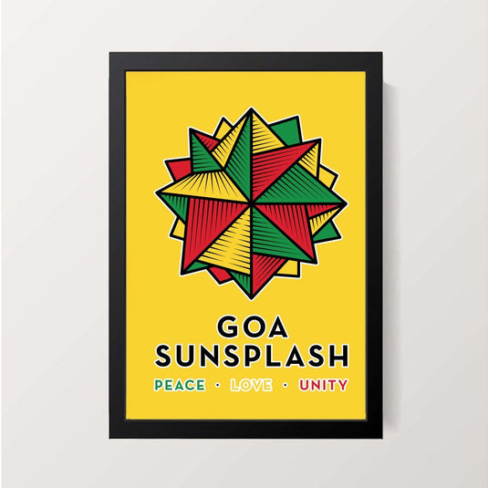 "Goa Sunsplash 2020 Yellow" Wall Decor Wall Decor Party Pad 