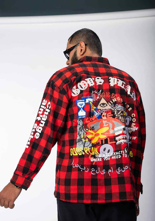 GODS PLAN Heavy Weight Flannel Overshirt | Slimjim India 