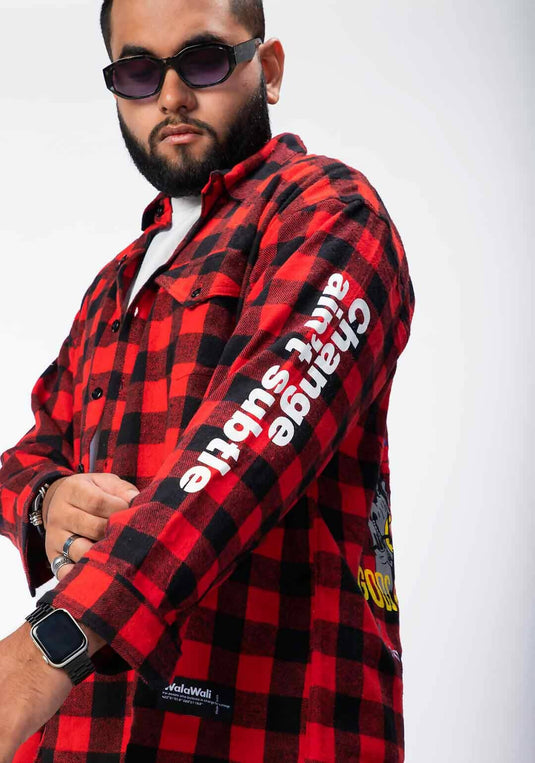 GODS PLAN Heavy Weight Flannel Overshirt | Slimjim India 