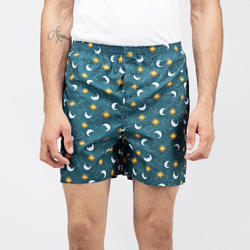 Load image into Gallery viewer, Green Galaxy Boxers Boxers Whats&#39;s Down 
