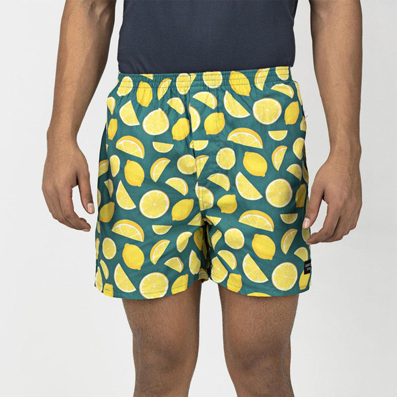 Load image into Gallery viewer, Green Lemon Boxers Boxers Whats&#39;s Down 
