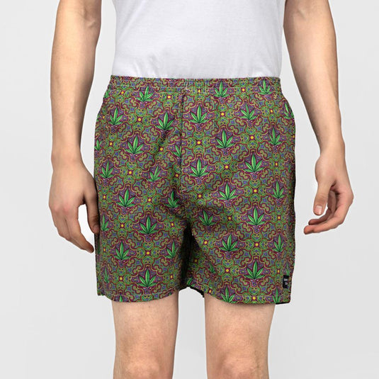 Green & Purple 420 Boxers Boxers Whats's Down 