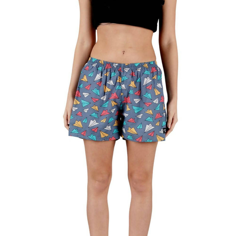 Grey Paper Planes Womens Boxers short in Mumbai at best price by Whats Down  - Justdial