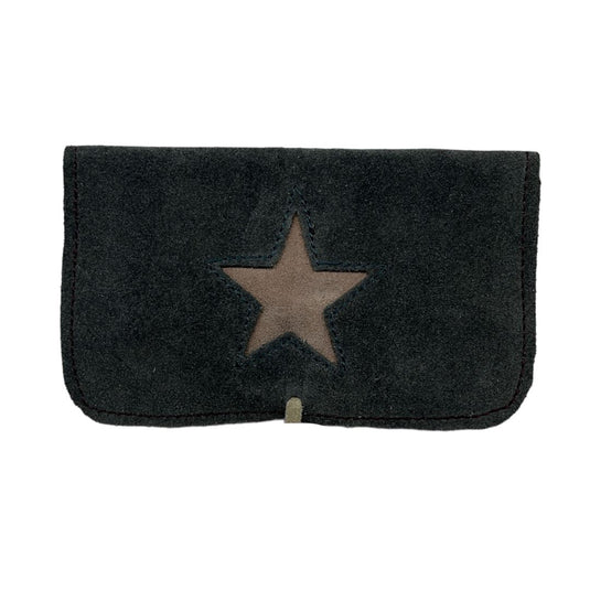 Buy Handcrafted Leather Pouch Leather pouch Black Star | Slimjim India