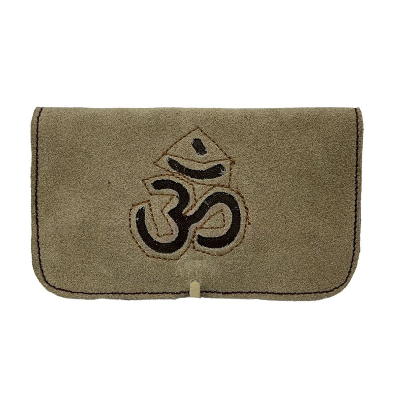 Load image into Gallery viewer, Buy Handcrafted Leather Pouch Leather pouch Grey AUM | Slimjim India
