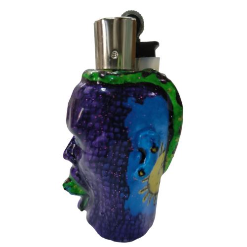 Load image into Gallery viewer, Buy Hippiehype - Purple Serpent - Custom Clipper Lighter Lighter | Slimjim India

