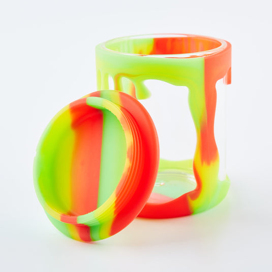 Buy Honeycomb Drip - Glass Jar Storage Jars Green & Red | Slimjim India