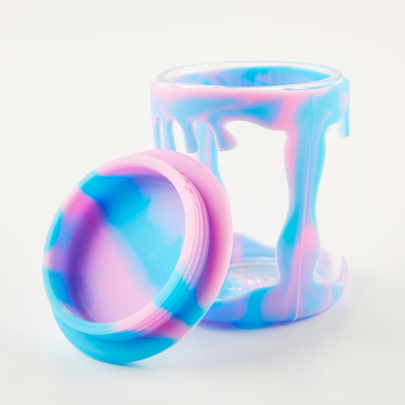 Load image into Gallery viewer, Buy Honeycomb Drip - Glass Jar Storage Jars Pink &amp; Blue | Slimjim India
