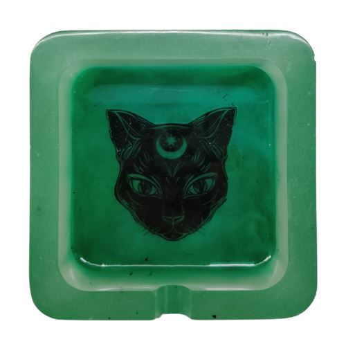 Load image into Gallery viewer, Buy Infinite Chaos - Emerald Feline Ashtray Ashtray | Slimjim India
