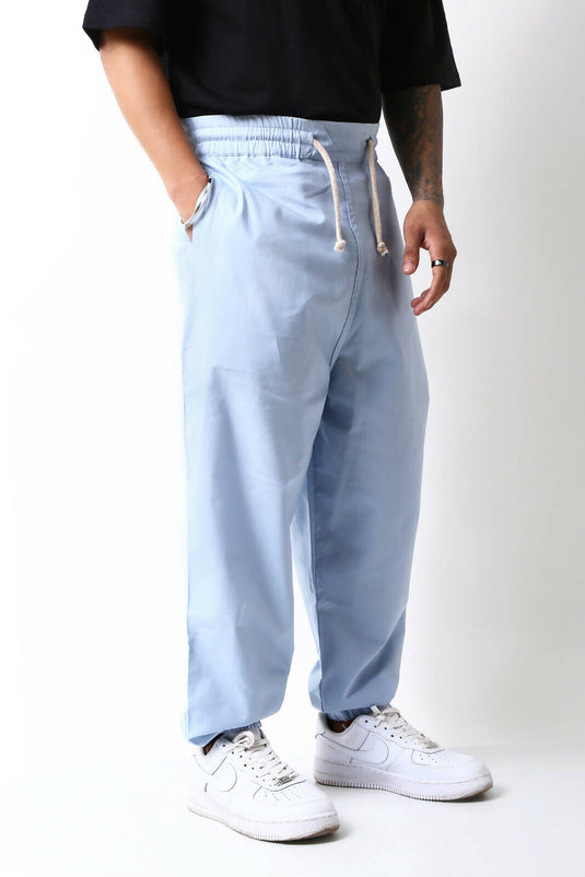 Harem Pants For Men  Organic Cotton  Aqua Blue