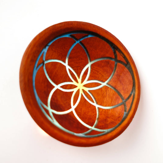 Buy LitLab - Wood & Resin Mixing Bowl - Seed of Life Mixing Bowl | Slimjim India