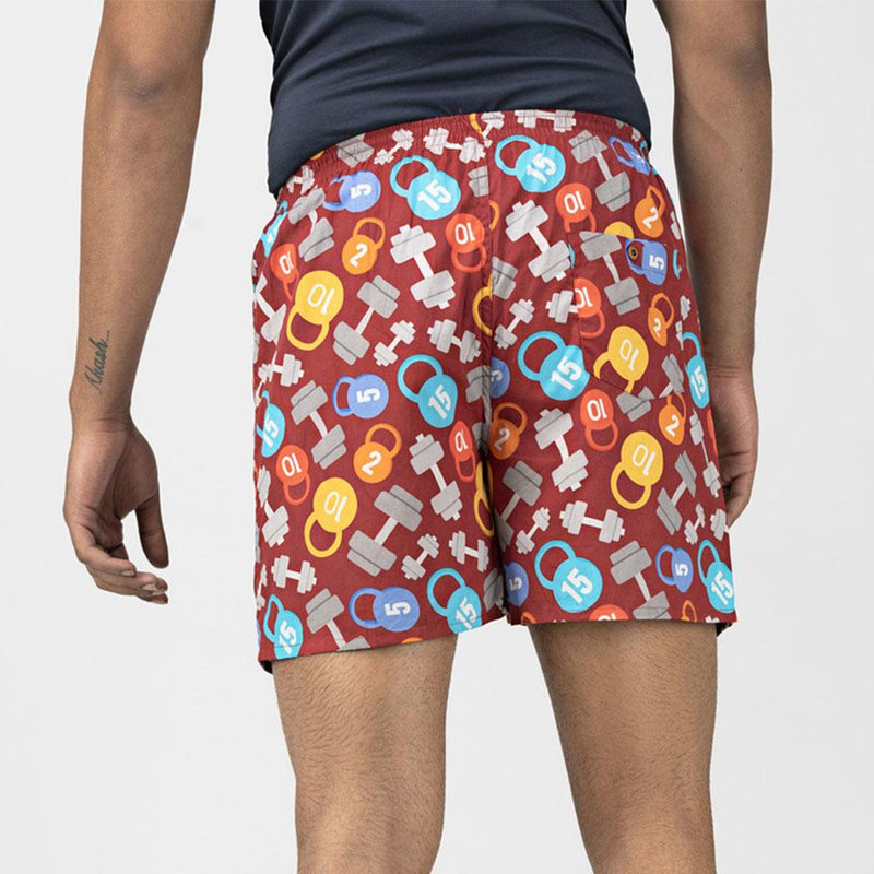 Load image into Gallery viewer, Maroon Dumbbells Boxers Boxers Whats&#39;s Down 
