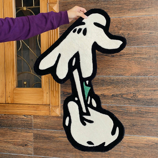 buy Mickey Hands Rolling J - Hand Tufted Rug (3 x 2.1FT) online from www.slimjim.in