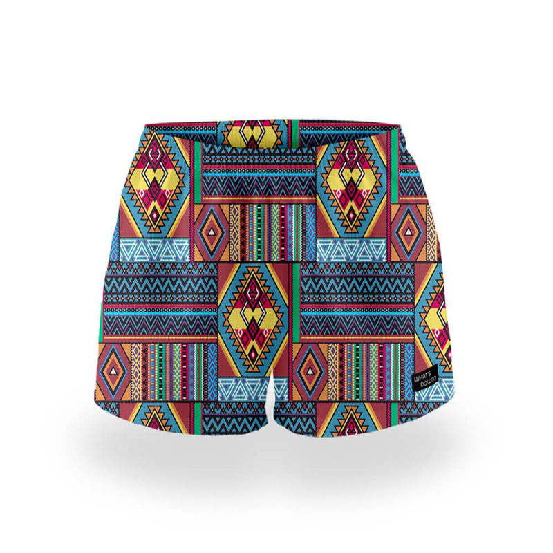 Load image into Gallery viewer, Multicolour Aztec Womens Boxers Boxers Whats&#39;s Down
