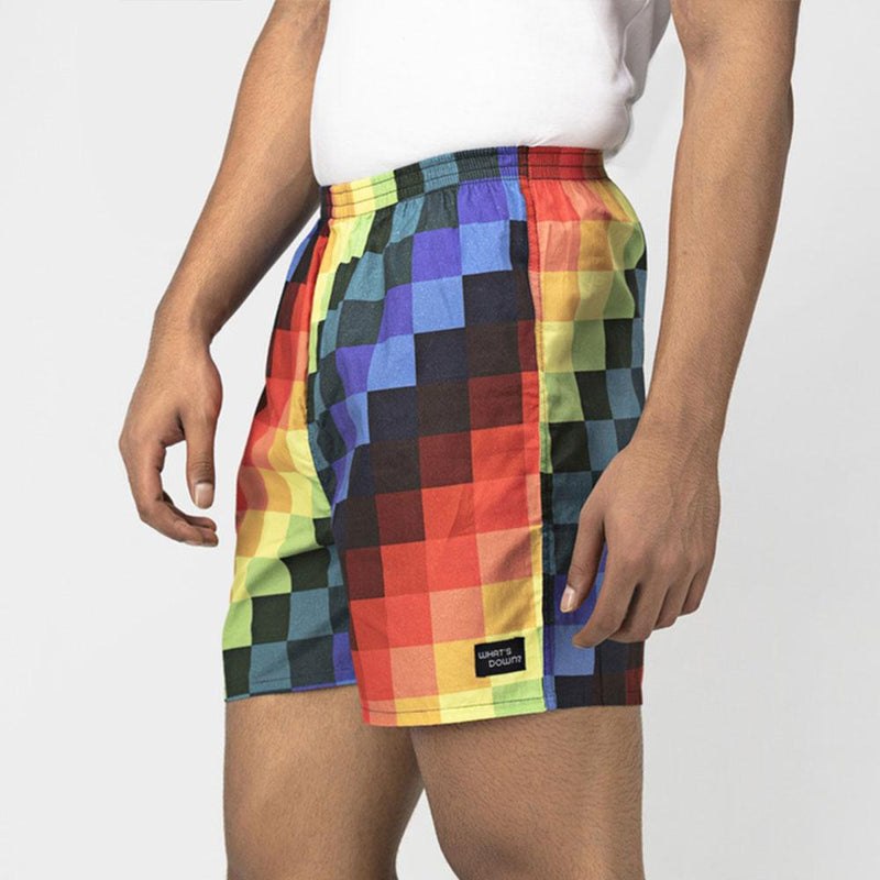 Load image into Gallery viewer, Multicolour Pixels Boxers Boxers Whats&#39;s Down 
