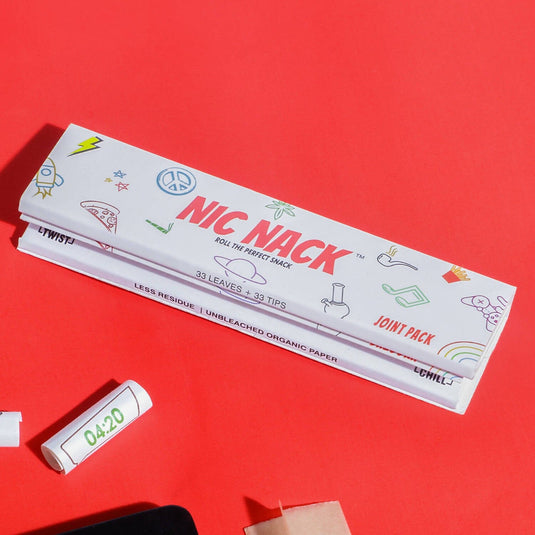 Buy NIC NACK - JOINT PACK - 33 Papers + 33 PRINTED TIPS Roach Paper + Roach Book PACK OF 1 White | Slimjim India