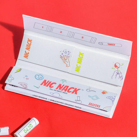 Buy NIC NACK - JOINT PACK - 33 Papers + 33 PRINTED TIPS Roach Paper + Roach Book Pack of 25 White | Slimjim India