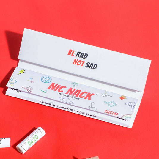 Buy NIC NACK - JOINT PACK - 33 Papers + 33 PRINTED TIPS Roach Paper + Roach Book Pack of 6 White | Slimjim India
