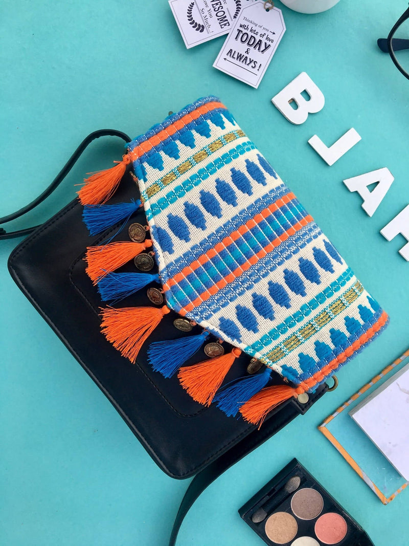 Load image into Gallery viewer, Buy Patola Sling Bag Patola sling bag handcradted in jaqard fabric and PU Leather | Slimjim India
