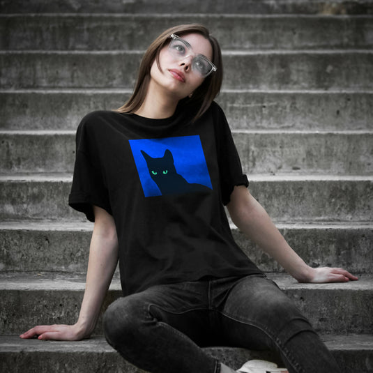 Buy Psy Cat - UNISEX OVERSIZED T-shirt T-shirt | Slimjim India