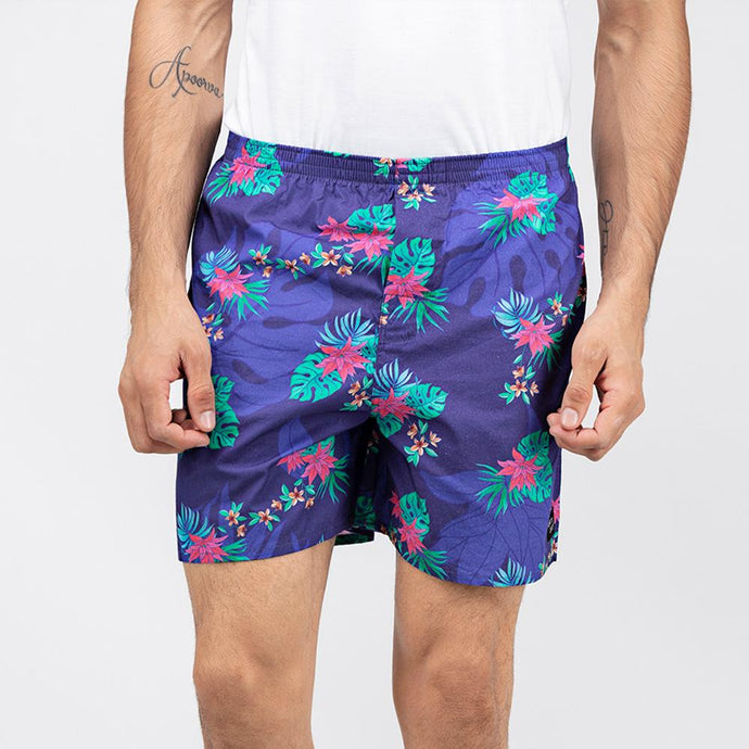 Purple Tropical Boxers Boxers Whats's Down 