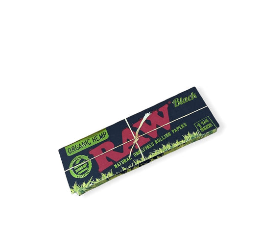 Buy RAW Black Organic Hemp - 1 1/4th rolling papers | Slimjim India