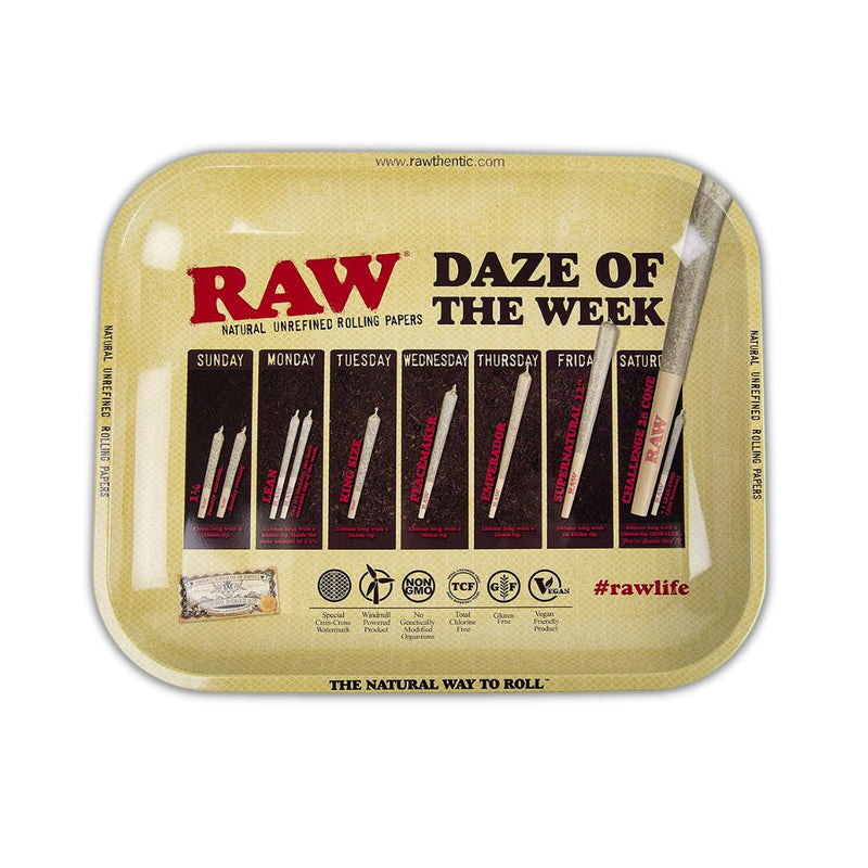 Load image into Gallery viewer, Buy RAW Daze Of The Week Metal Rolling Tray Rolling Tray | Slimjim India
