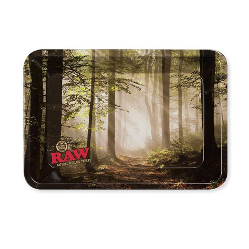 Load image into Gallery viewer, RAW Forest Metal Rolling Tray Rolling Tray RAW Mini 
