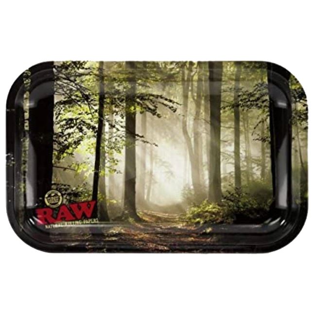 Load image into Gallery viewer, RAW Forest Metal Rolling Tray Rolling Tray RAW Small 
