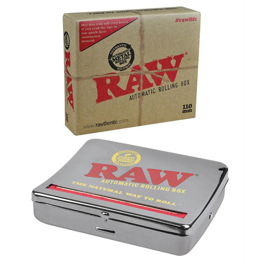 RAW Rolling Box King Size Rolling Machine Slimjim Metallic 