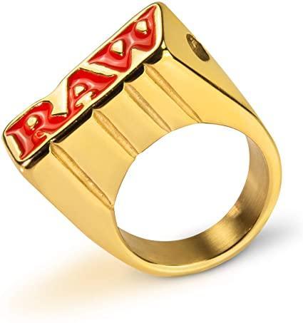 Load image into Gallery viewer, RAW - Smokers Ring Ring RAW Gold 
