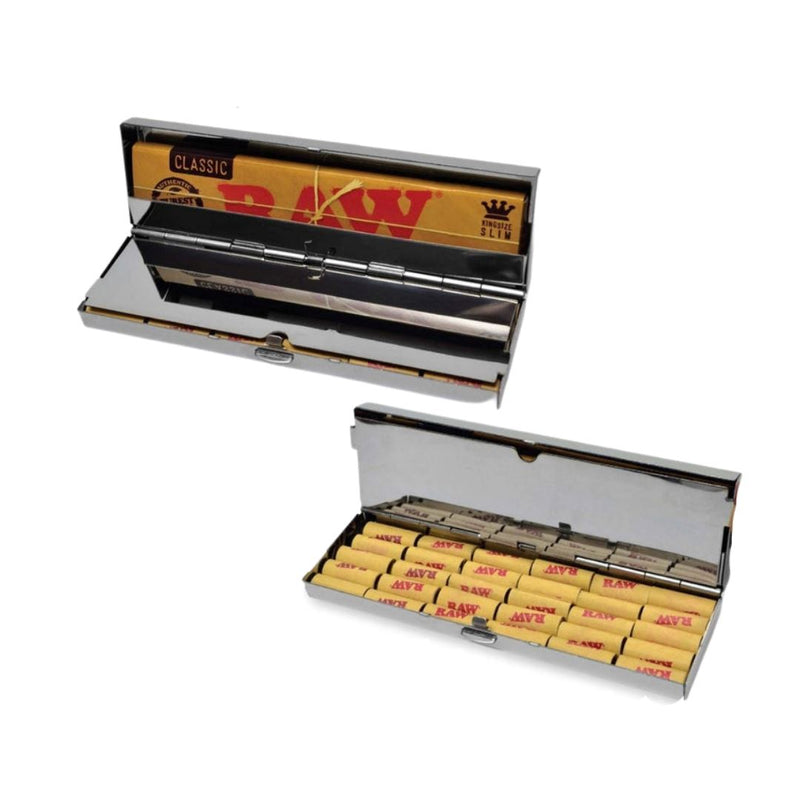 Load image into Gallery viewer, Buy RAW - Stainless Steel Rolling Papers Holder | Slimjim India
