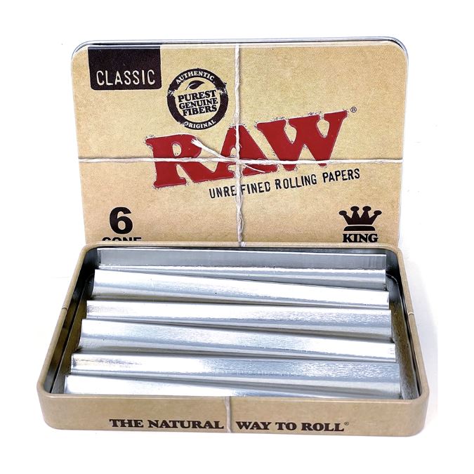 Load image into Gallery viewer, Raw - Tin case (6 Cone Holder) | Buy online on www.slimjim.in

