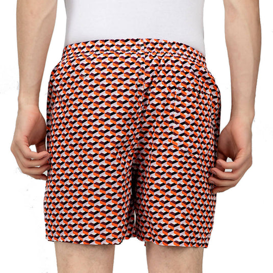 Buy Red Geometric Pattern Boxers Boxers | Slimjim India