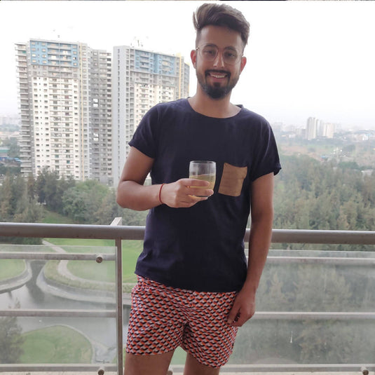 Buy Red Geometric Pattern Boxers Boxers | Slimjim India