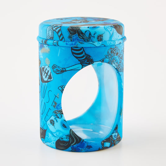 Buy Silicone & Glass Stash Jar Storage Jars Blue Skull | Slimjim India