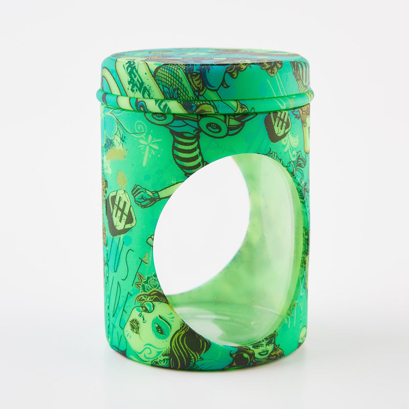 Load image into Gallery viewer, Buy Silicone &amp; Glass Stash Jar Storage Jars Green Dragon | Slimjim India
