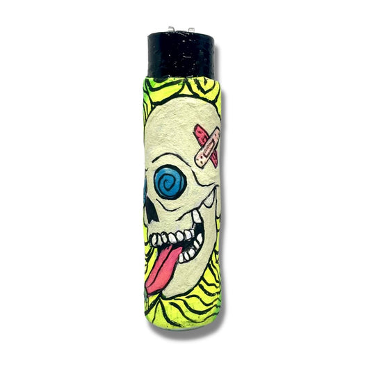 Buy Skull me - Custom Clipper Lighter (Green) Lighter | Slimjim India