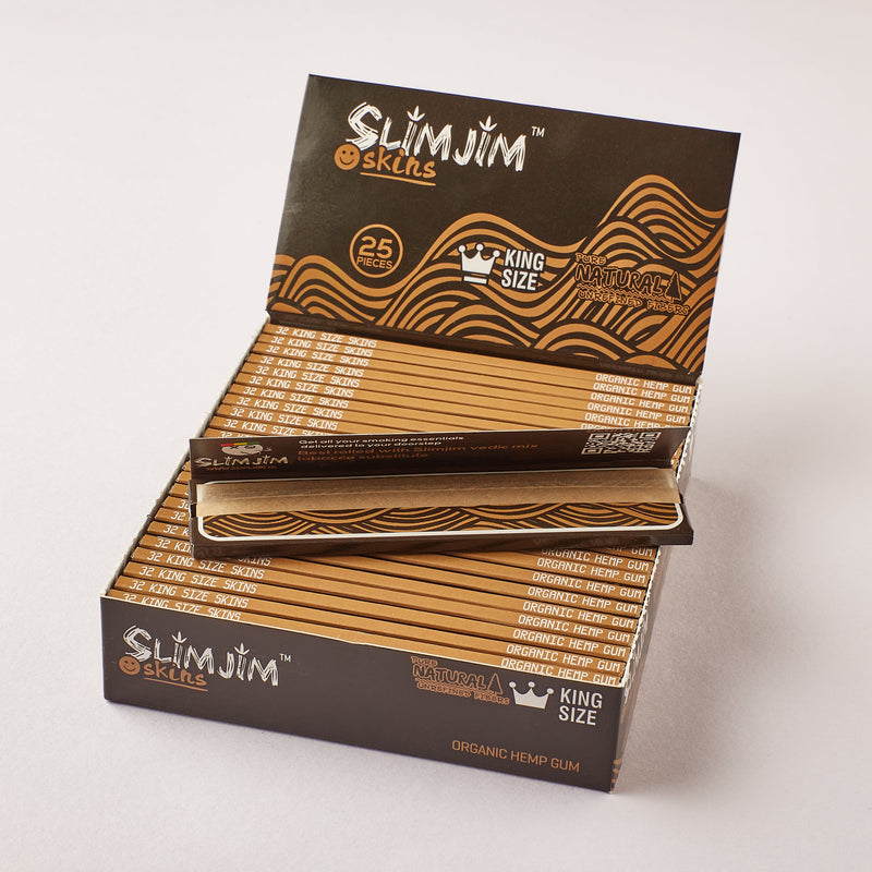 Load image into Gallery viewer, Buy Slimjim - Natural King Size Skins Paraphernalia Box of 25 | Slimjim India
