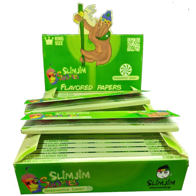 Load image into Gallery viewer, Slimjim Slushies- Green Apple Candy (Box of 25) Paraphernalia Slimjim 
