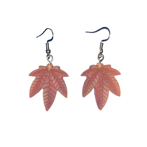 Load image into Gallery viewer, Buy Small Leaf Earrings earrings Pastel Pink | Slimjim India
